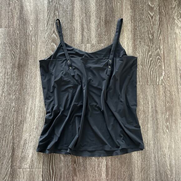 EUC Aday Snap To It Black Tank Top Sz XL Adjustable Straps Minimalist Activewear - Picture 11 of 16